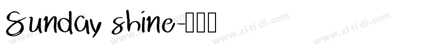Sunday shine字体转换